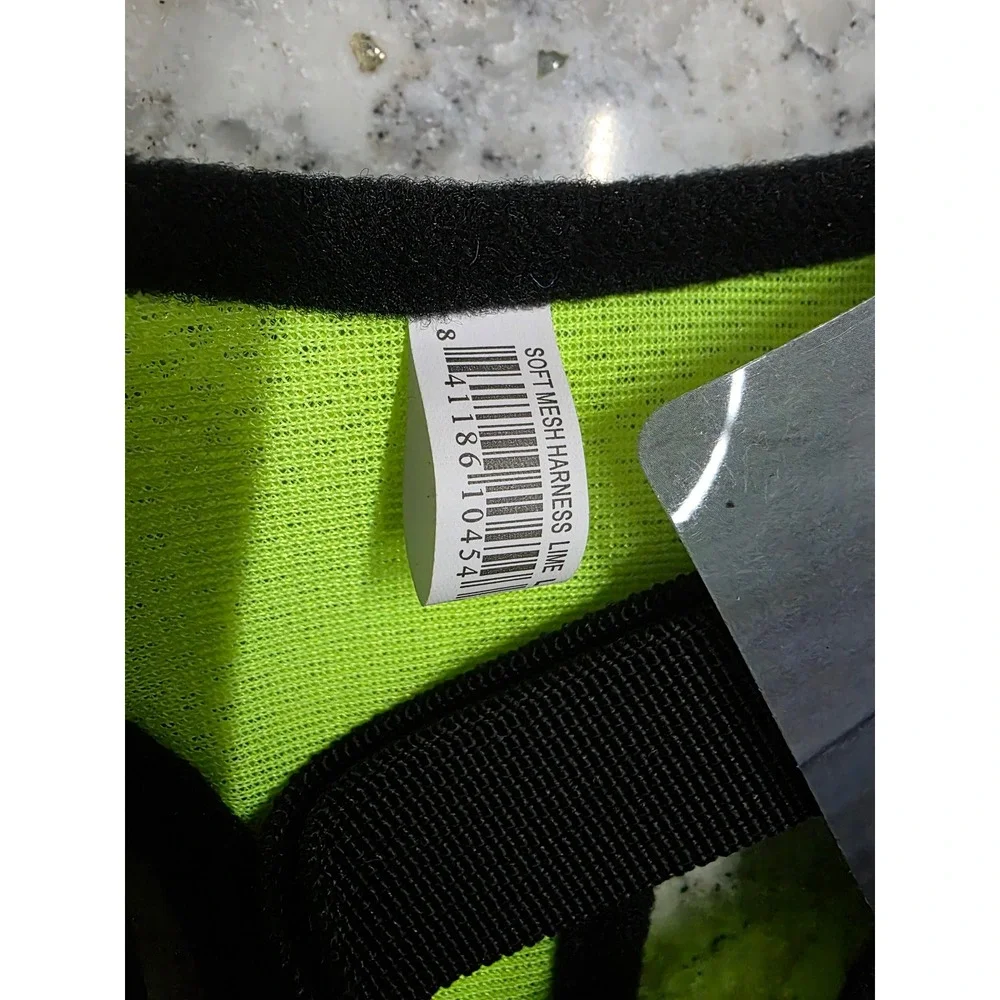Gooby Soft Mesh Dog Harness Lime Green Yellow Neon Small Dog Size Large NWT